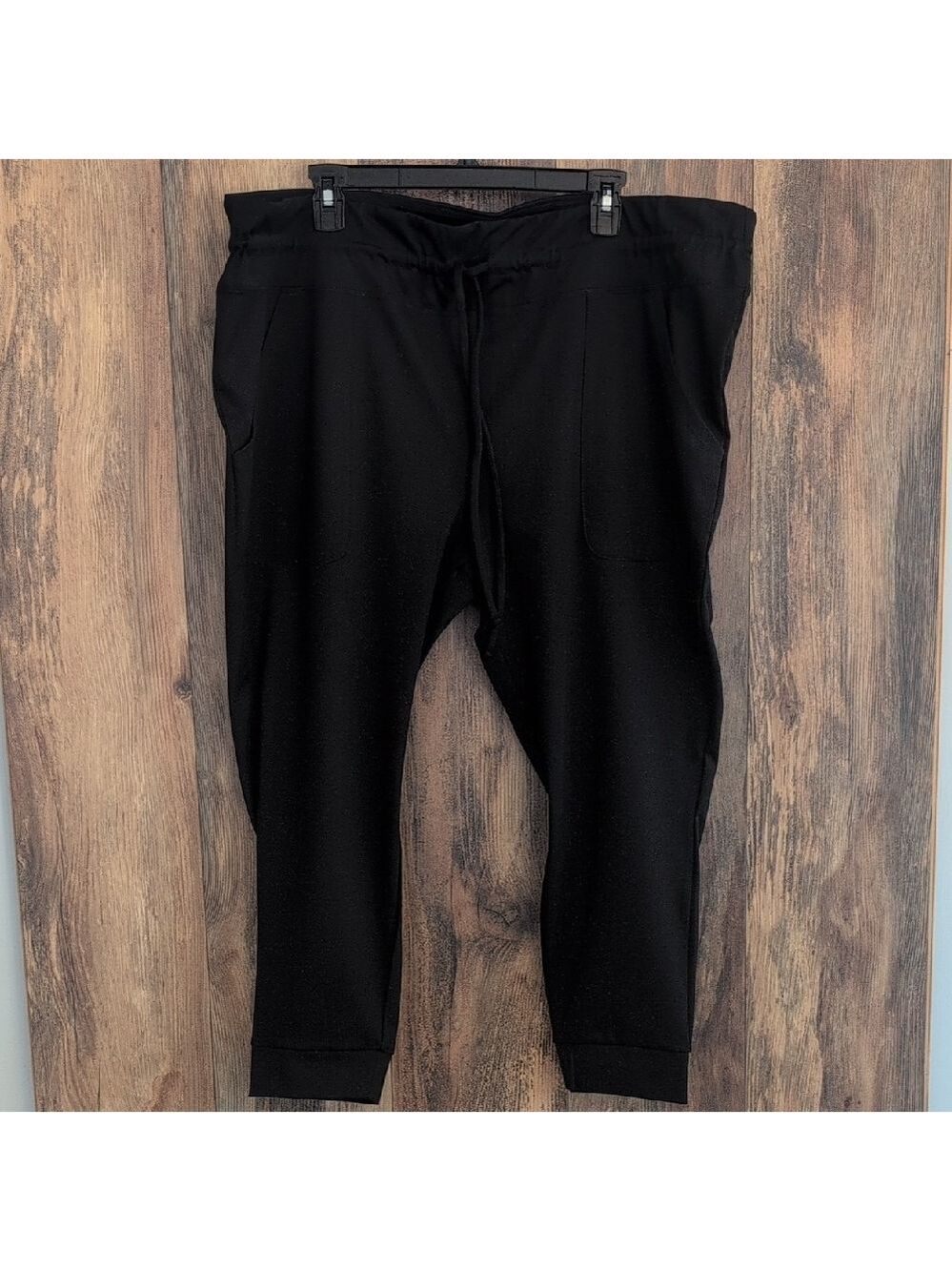 G by Giuliana Women's Black Capri Jogger Legging 3XP C108